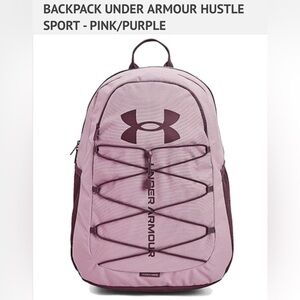 NWOT Under Armour Hustle Sport Backpack - Pink/Purple